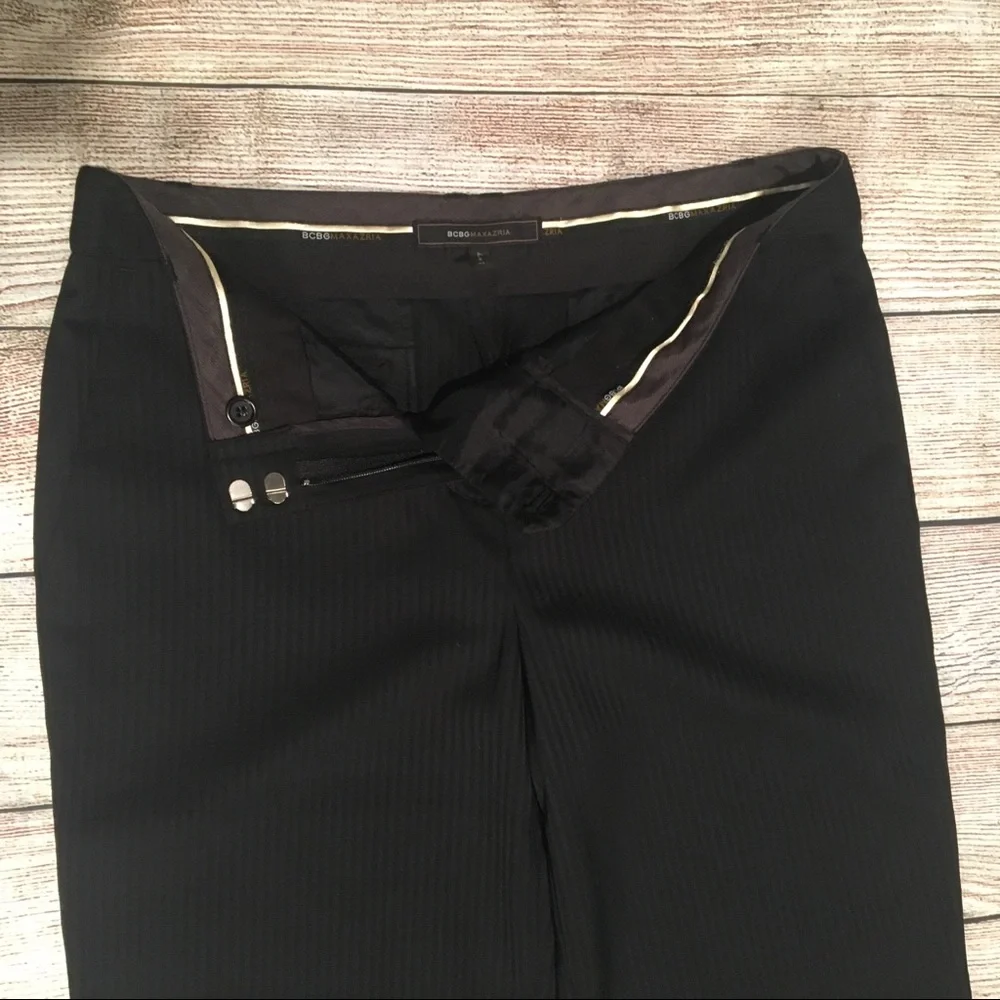 BCBG MaxAzria Wool Black Striped Mariam Pants - Picture 9 of 11